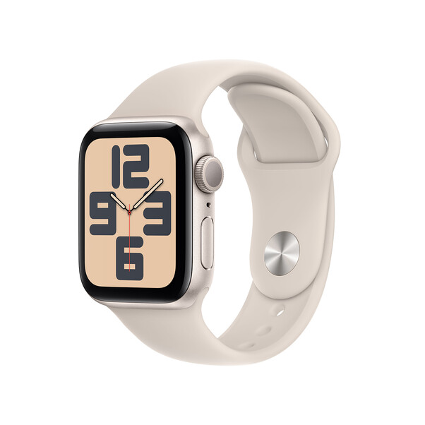 Sie sehen das Produktbild 01 von Apple Watch SE GPS, Aluminum polarstern, 40mm mit Sportarmband, polarstern - M/L> Apple Watch SE GPS, Aluminum polarstern, 40mm mit Sportarmband, polarstern - M/L>
