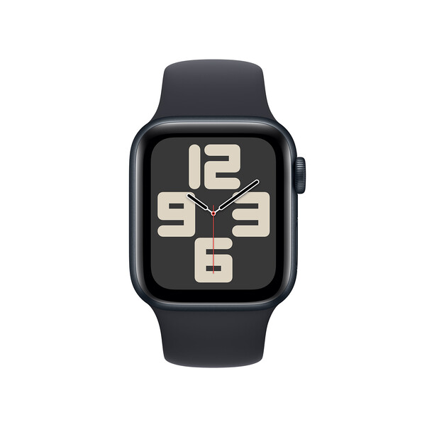 Sie sehen das Produktbild 02 von Apple Watch SE GPS, Aluminum mitternacht, 40mm mit Sportarmband, mitternacht - S/M> Apple Watch SE GPS, Aluminum mitternacht, 40mm mit Sportarmband, mitternacht - S/M>