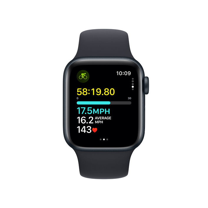 Sie sehen das Produktbild 05 von Apple Watch SE GPS, Aluminum mitternacht, 40mm mit Sportarmband, mitternacht - S/M> Apple Watch SE GPS, Aluminum mitternacht, 40mm mit Sportarmband, mitternacht - S/M>