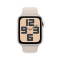 Apple Watch SE GPS, Aluminum polarstern, 44mm mit Sportarmband, polarstern - S/M>