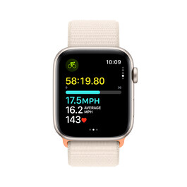 Apple Watch SE GPS, Aluminum polarstern, 44mm mit Sport Loop, polarstern>