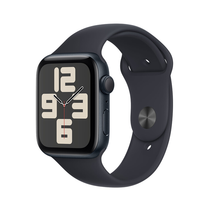 Sie sehen das Produktbild 01 von Apple Watch SE GPS, Aluminum mitternacht, 44mm mit Sportarmband, mitternacht - S/M> Apple Watch SE GPS, Aluminum mitternacht, 44mm mit Sportarmband, mitternacht - S/M>
