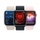 Apple Watch Series 9 GPS, Aluminium mitternacht, 41mm mit Sportarmband, mitternacht - S/M&gt;