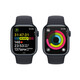 Apple Watch Series 9 GPS, Aluminium mitternacht, 41mm mit Sportarmband, mitternacht - S/M&gt;