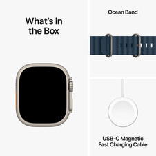 Apple Watch Ultra 2 GPS + Cellular, Titan, 49mm Ocean Armband, blau&gt;