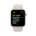 Apple Watch SE GPS + Cellular, Aluminum polarstern, 44mm mit Sportarmband, polarstern - M/L>