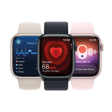 Sie sehen das Produktbild 07 von Apple Watch Series 9 GPS, Aluminium silber, 45mm mit Sportarmband, sturmblau - M/L Apple Watch Series 9 GPS, Aluminium silber, 45mm mit Sportarmband, sturmblau - M/L