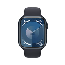 Apple Watch Series 9 GPS + Cellular, Aluminium mitternacht, 45mm mit Sportarmband, mitternacht - M/L>