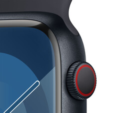Apple Watch Series 9 GPS + Cellular, Aluminium mitternacht, 45mm mit Sportarmband, mitternacht - M/L