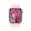 Apple Watch Series 9 GPS + Cellular, Aluminium rosé, 45mm mit Sport Loop, hellrosa>