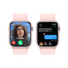 Apple Watch Series 9 GPS + Cellular, Aluminium rosé, 45mm mit Sport Loop, hellrosa>