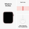 Apple Watch Series 9 GPS + Cellular, Aluminium rosé, 45mm mit Sport Loop, hellrosa>