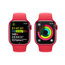 Apple Watch Series 9 GPS + Cellular, Aluminium (PRODUCT)RED, 41mm mit Sportarmband, (PRODUCT)RED - S/M