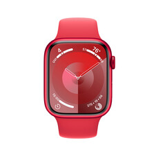 Apple Watch Series 9 GPS + Cellular, Aluminium (PRODUCT)RED, 45mm mit Sportarmband, (PRODUCT)RED - M/L>