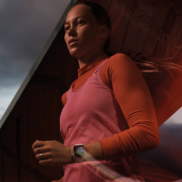Apple Watch Series 9 GPS, Aluminium mitternacht, 45mm mit Sportarmband, mitternacht - S/M>