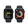 Apple Watch Series 9 GPS, Aluminium mitternacht, 45mm mit Sportarmband, mitternacht - S/M>