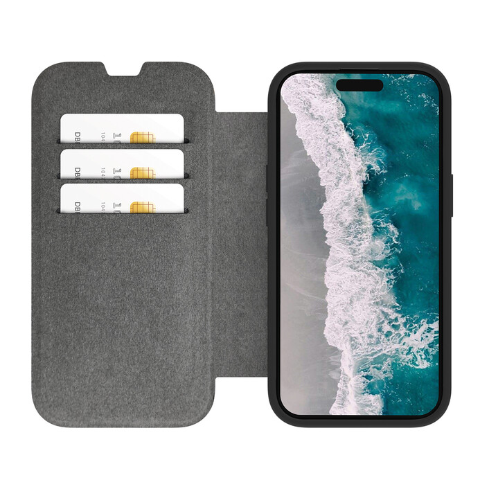 dbramante Helsinki Case mit MagSafe für iPhone 15, schwarz/transparent >