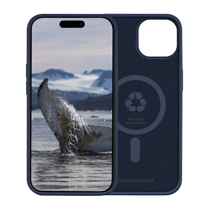 dbramante Monaco Silkon Case mit MagSafe für iPhone 15, pazifik blau