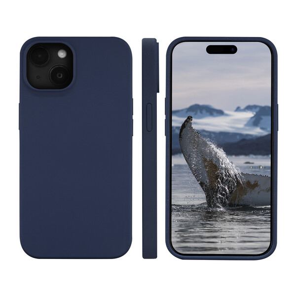 dbramante Monaco Silkon Case mit MagSafe für iPhone 15, pazifik blau