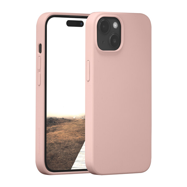 dbramante Monaco Silkon Case mit MagSafe für iPhone 15, pink sand