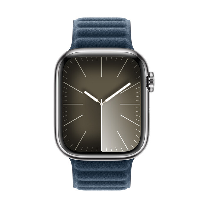Apple Watch 45mm Armband mit Magnetverschluss, pazifikblau, S/M>