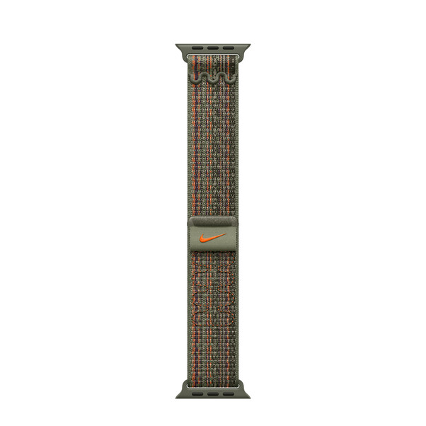 Apple Watch 45mm Nike Sport Loop, sequoia/orange>