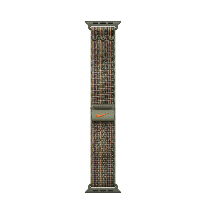 Apple Watch 45mm Nike Sport Loop, sequoia/orange>