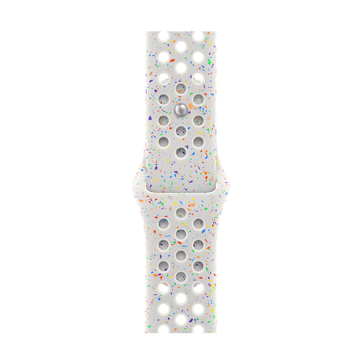Sie sehen das Produktbild 01 von Apple Watch 41mm Nike Sportarmband, Pure Platinum, S/M> Apple Watch 41mm Nike Sportarmband, Pure Platinum, S/M>