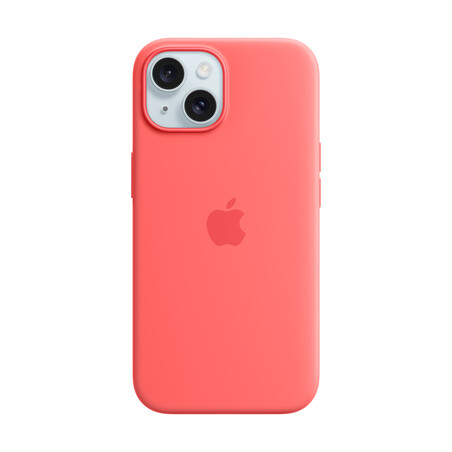 Sie sehen das Produktbild 01 von Apple iPhone 15 Silikon Case mit MagSafe, guave pink Apple iPhone 15 Silikon Case mit MagSafe, guave pink