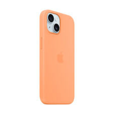 Apple iPhone 15 Silikon Case mit MagSafe, Sorbet orange&gt;