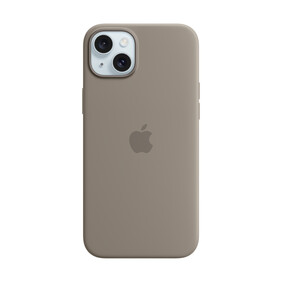 Apple iPhone 15 Plus Silikon Case mit MagSafe, tonbraun&amp;gt;