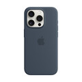 Sie sehen das Produktbild 01 von Apple iPhone 15 Pro Silikon Case mit MagSafe, sturmblau Apple iPhone 15 Pro Silikon Case mit MagSafe, sturmblau