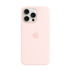 Sie sehen das Produkt Apple iPhone 15 Pro Max Silikon Case mit MagSafe, hellrosa, Produktbild: 01 Apple iPhone 15 Pro Max Silikon Case mit MagSafe, hellrosa