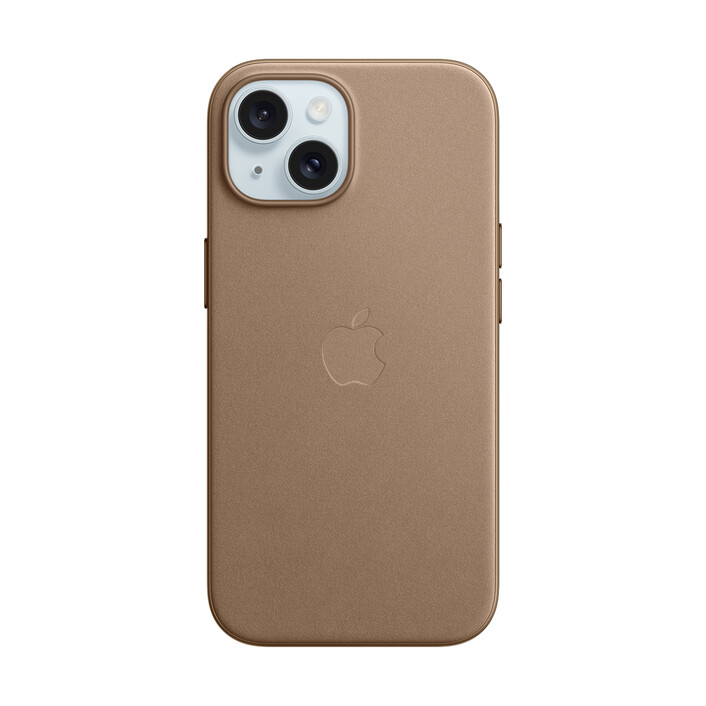 Apple iPhone 15 Feingewebe Case mit MagSafe, taupe braun
