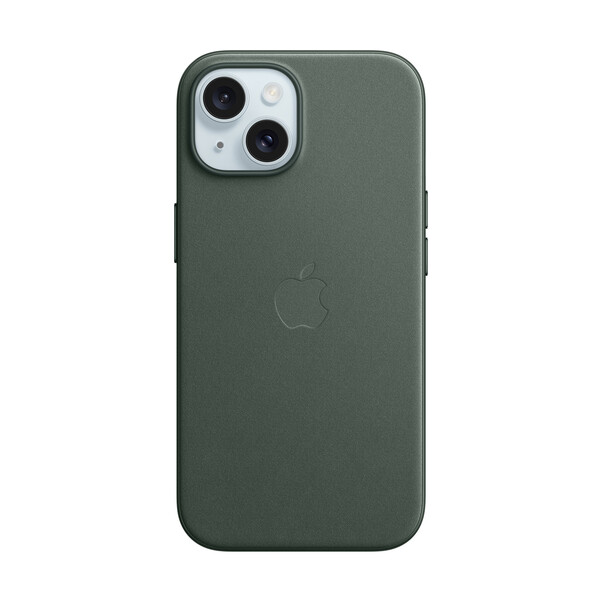 Sie sehen das Produktbild 01 von Apple iPhone 15 Feingewebe Case mit MagSafe, immergrün> Apple iPhone 15 Feingewebe Case mit MagSafe, immergrün>