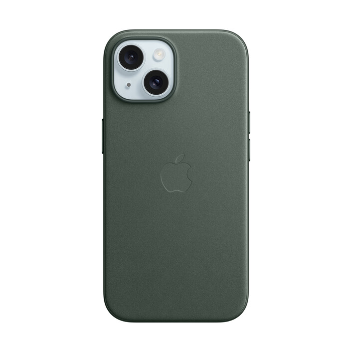 Apple iPhone 15 Feingewebe Case mit MagSafe, immergrün>