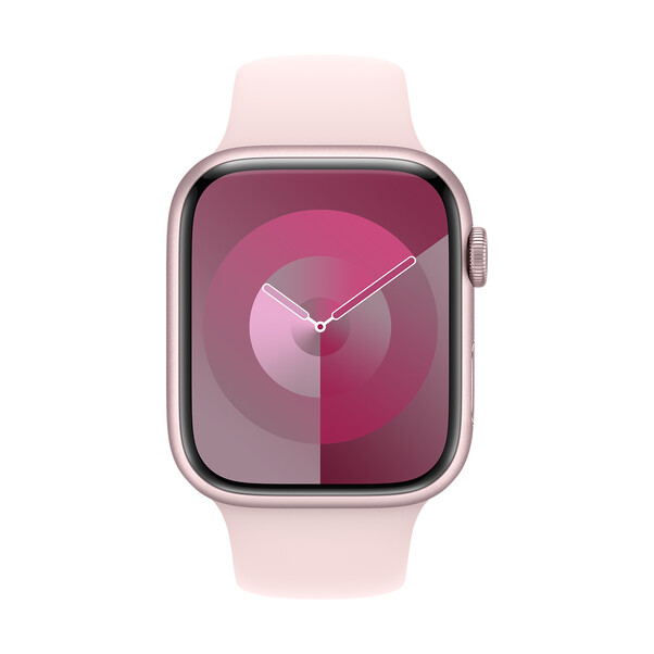 Apple Watch 45mm Sportarmband, hellrosa, S/M