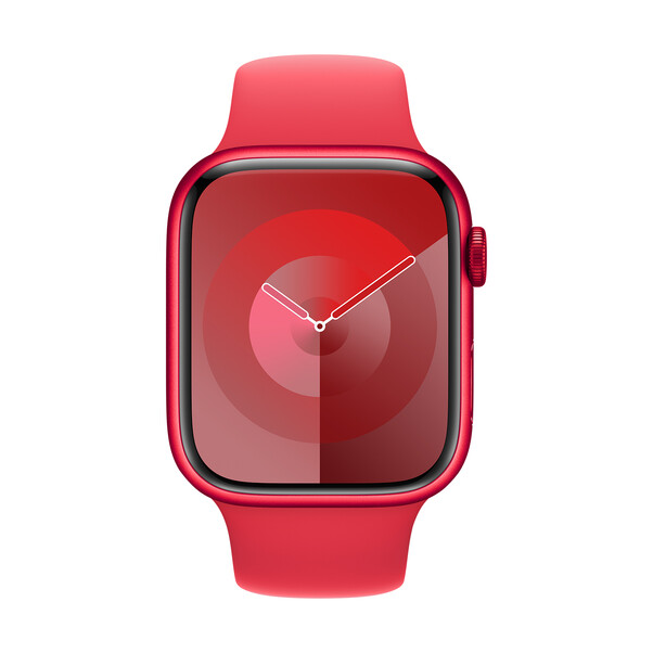 Apple Watch 45mm Sportarmband, rot, S/M
