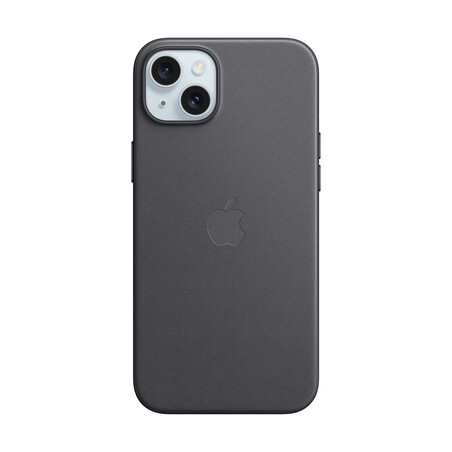 Apple iPhone 15 Plus Feingewebe Case mit MagSafe, schwarz>