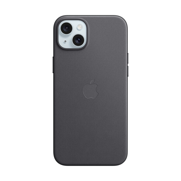 Apple iPhone 15 Plus Feingewebe Case mit MagSafe, schwarz>
