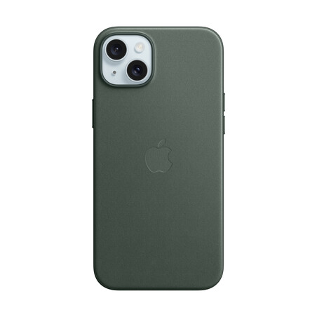 Sie sehen das Produktbild 01 von Apple iPhone 15 Plus Feingewebe Case mit MagSafe, immergrün> Apple iPhone 15 Plus Feingewebe Case mit MagSafe, immergrün
