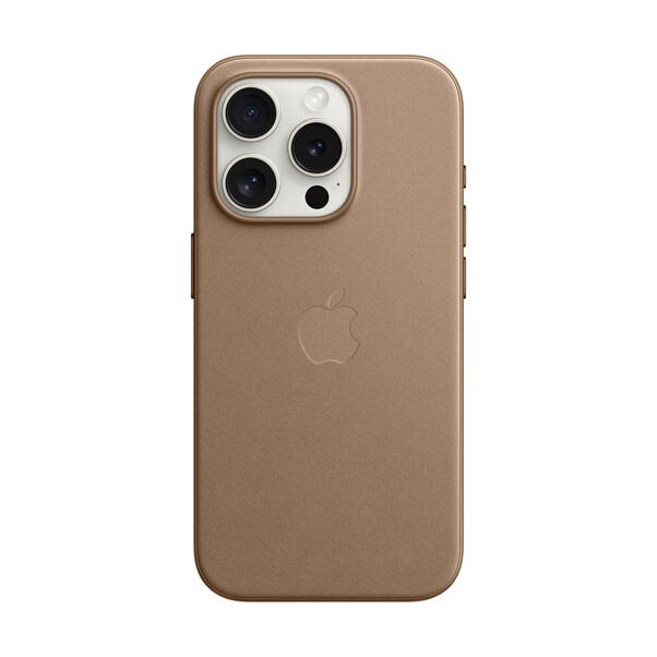Apple iPhone 15 Pro Feingewebe Case mit MagSafe, taupe braun