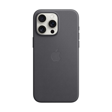 Apple iPhone 15 Pro Max Feingewebe Case mit MagSafe, schwarz&gt;