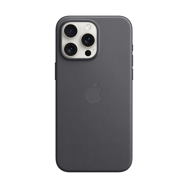 Apple iPhone 15 Pro Max Feingewebe Case mit MagSafe, schwarz&gt;