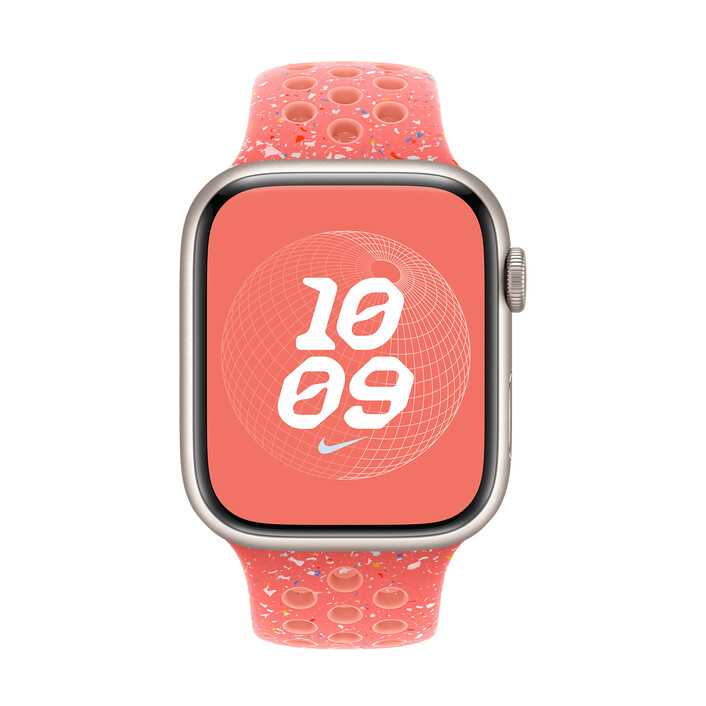 Apple Watch 45mm Nike Sportarmband, Magic Ember, S/M>