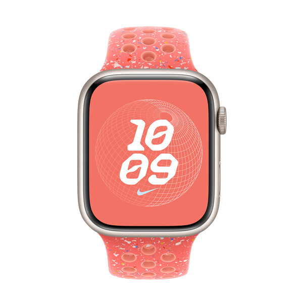 Apple Watch 45mm Nike Sportarmband, Magic Ember, M/L