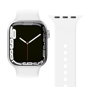 Vonmählen Silikon Loop One für Apple Watch 42/44/45/49 mm, weiß &amp;gt;