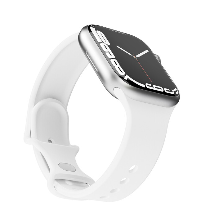 Vonmählen Silikon Loop One für Apple Watch 42/44/45/49 mm, weiß >