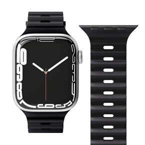 Sie sehen das Produkt Vonmählen Wave-Armband für Apple Watch 38/40/41 mm, schwarz, Produktbild: 01 Vonmählen Wave-Armband für Apple Watch 38/40/41 mm, schwarz