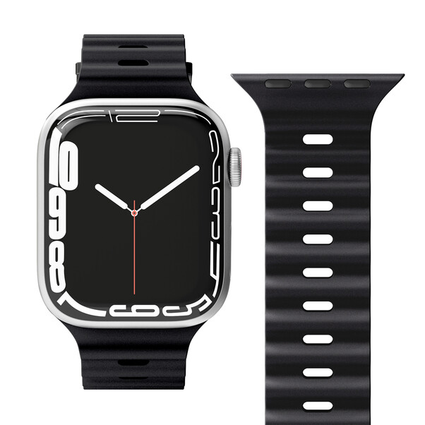 Sie sehen das Produktbild 01 von Vonmählen Wave-Armband für Apple Watch 38/40/41 mm, schwarz Vonmählen Wave-Armband für Apple Watch 38/40/41 mm, schwarz